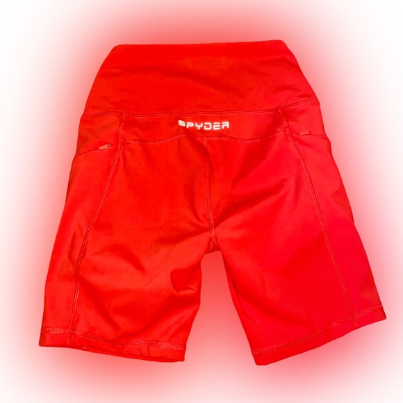 NWOT SPYDER RED HIGH-RISE ATHLETIC SHORTS // SIZE SMALL❤️ - Picture 1 of 4